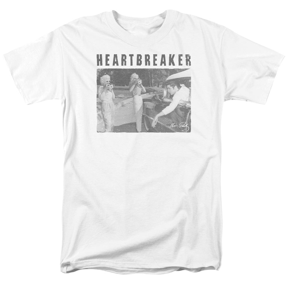 Elvis Presley Heartbreaker Mens T Shirt White Officially Licensed