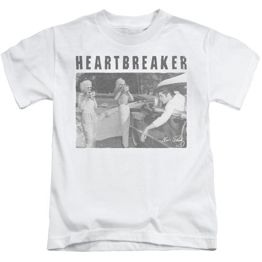 Elvis Presley Heartbreaker Juvenile Kids Youth T Shirt White Officially Licensed