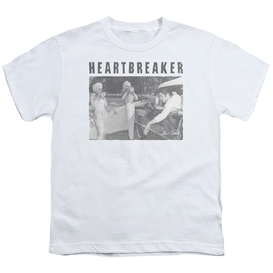 Elvis Presley Heartbreaker Kids Youth T Shirt White Officially Licensed