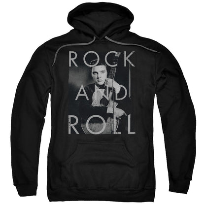 Elvis Presley Rock And Roll Mens Hoodie Black Officially Licensed