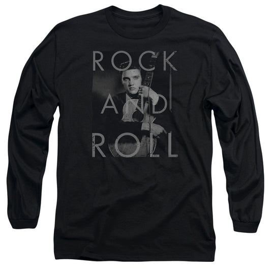 Elvis Presley Rock And Roll Mens Long Sleeve Shirt Black Officially Licensed Officially Licensed