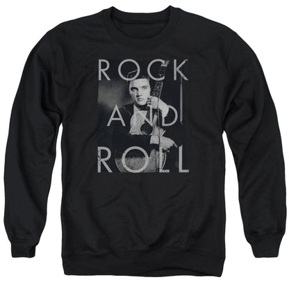 Elvis Presley Rock And Roll Mens Crewneck Sweatshirt Black