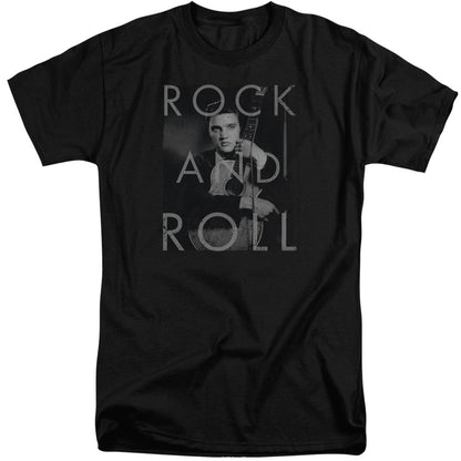 Elvis Presley Rock And Roll Mens Tall T Shirt Black Officially Licensed