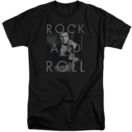 Elvis Presley Rock And Roll Mens Tall T Shirt Black Officially Licensed