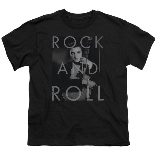 Elvis Presley Rock and Roll Kids Youth T Shirt Black Officially Licensed
