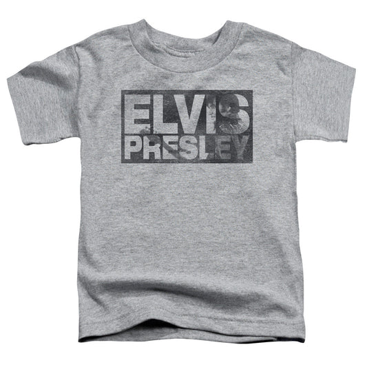 Elvis Presley Block Letters Toddler Kids Youth T Shirt Athletic Heather Officially Licensed