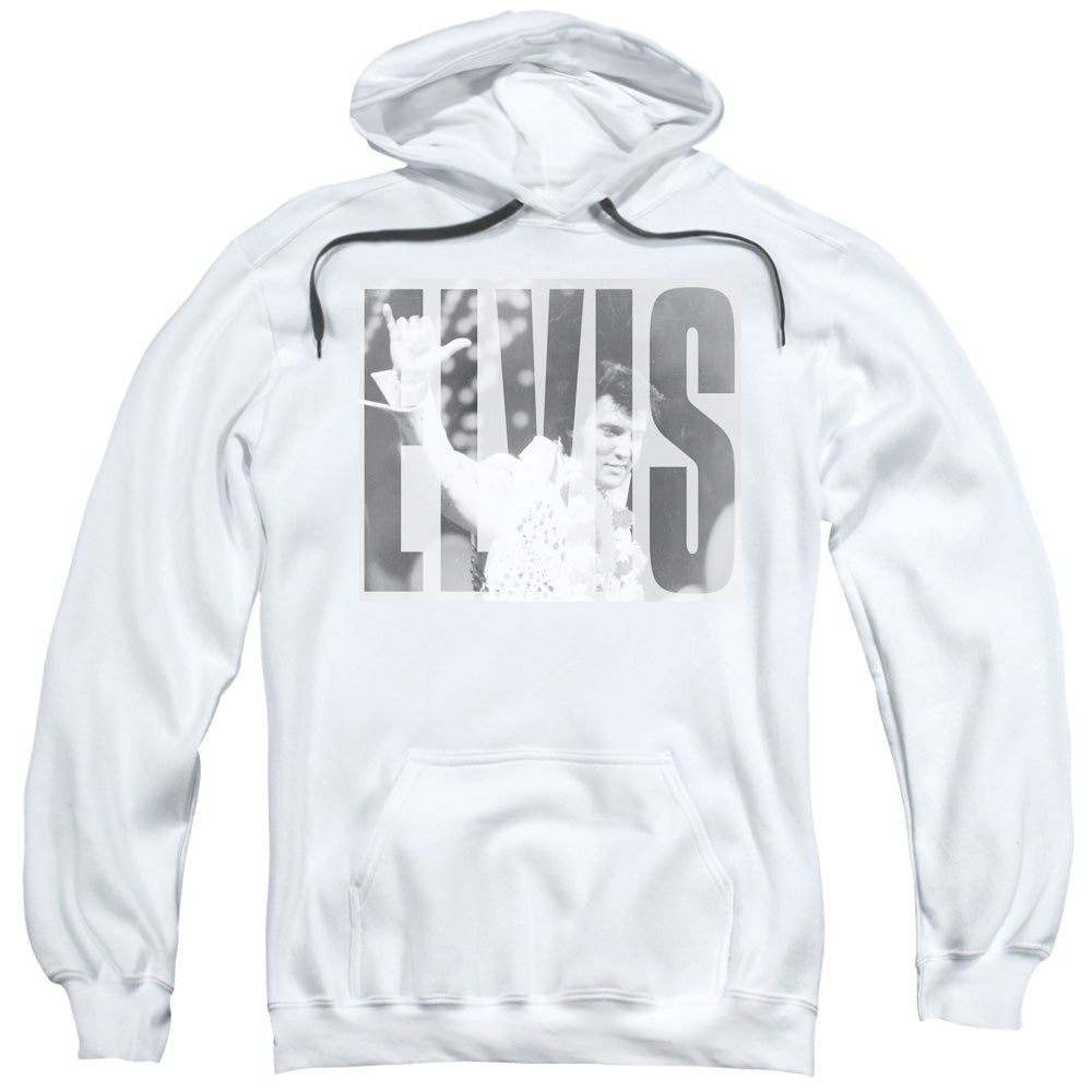 Elvis Presley Aloha Gray Mens Hoodie White Officially Licensed