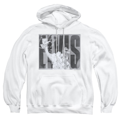 Elvis Presley Aloha Gray Mens Hoodie White Officially Licensed
