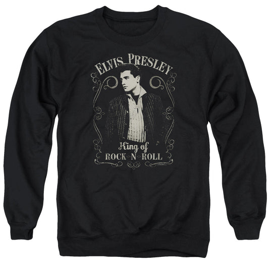 Elvis Presley Rock Legend Mens Crewneck Sweatshirt Black