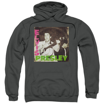 Elvis Presley First Lp Mens Hoodie Charcoal Officially Licensed