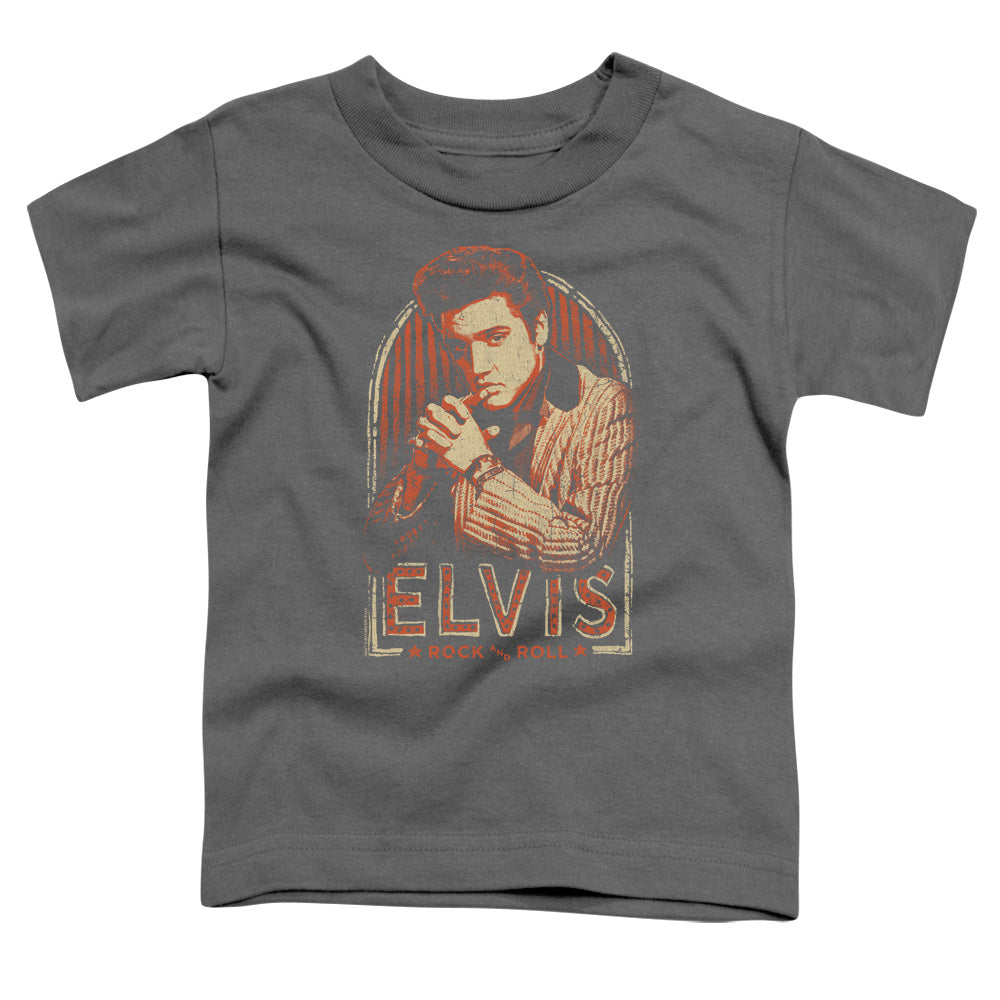 Elvis Presley Stripes Toddler Kids Youth T Shirt Charcoal Officially Licensed