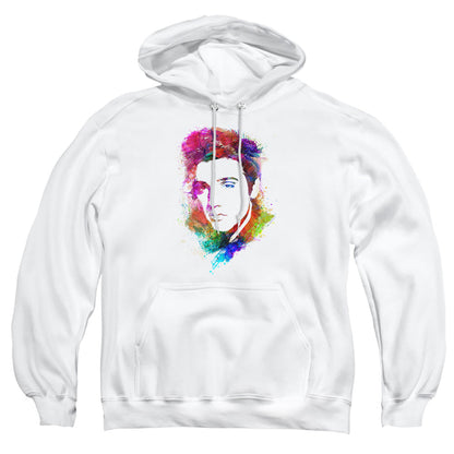 Elvis Presley Watercolor King Mens Hoodie White Officially Licensed