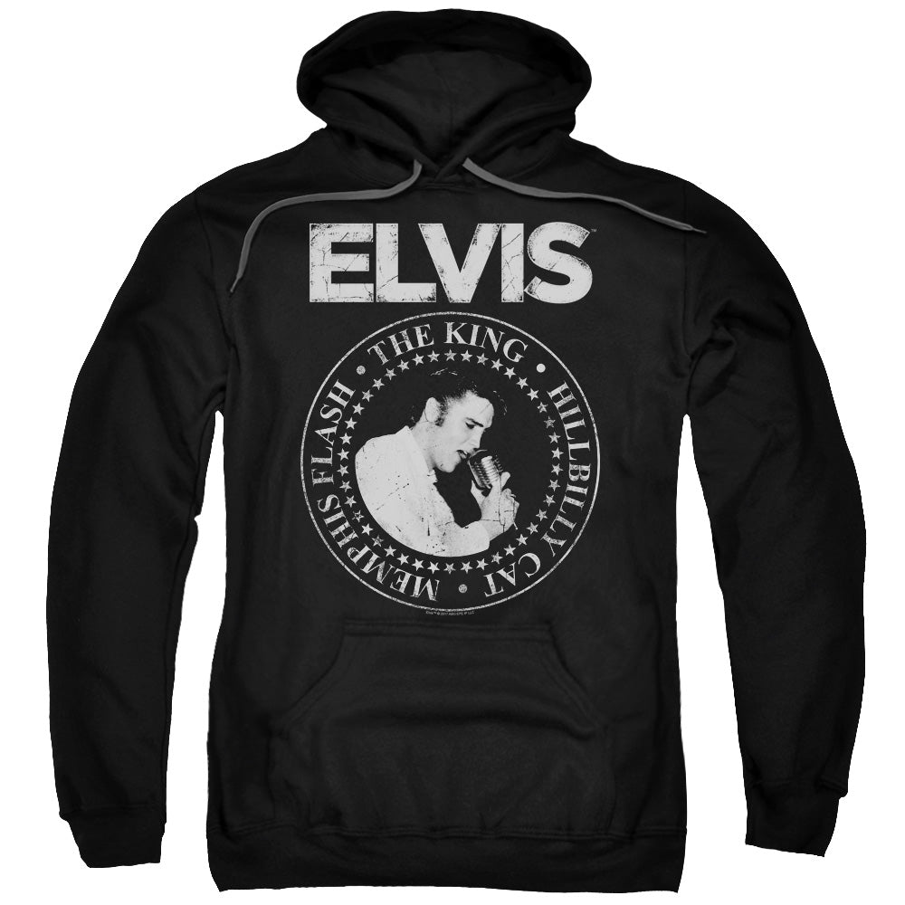 Elvis Presley Rock King Mens Hoodie Black Officially Licensed