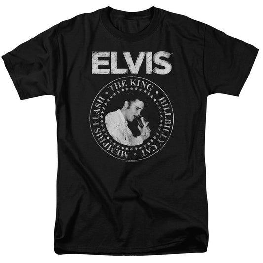 Elvis Presley Rock King Mens T Shirt Black Officially Licensed