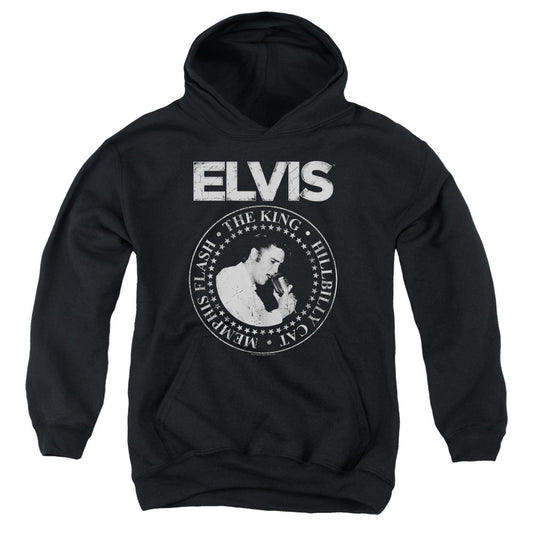 Elvis Presley Rock King Kids Youth Hoodie Black Officially Licensed