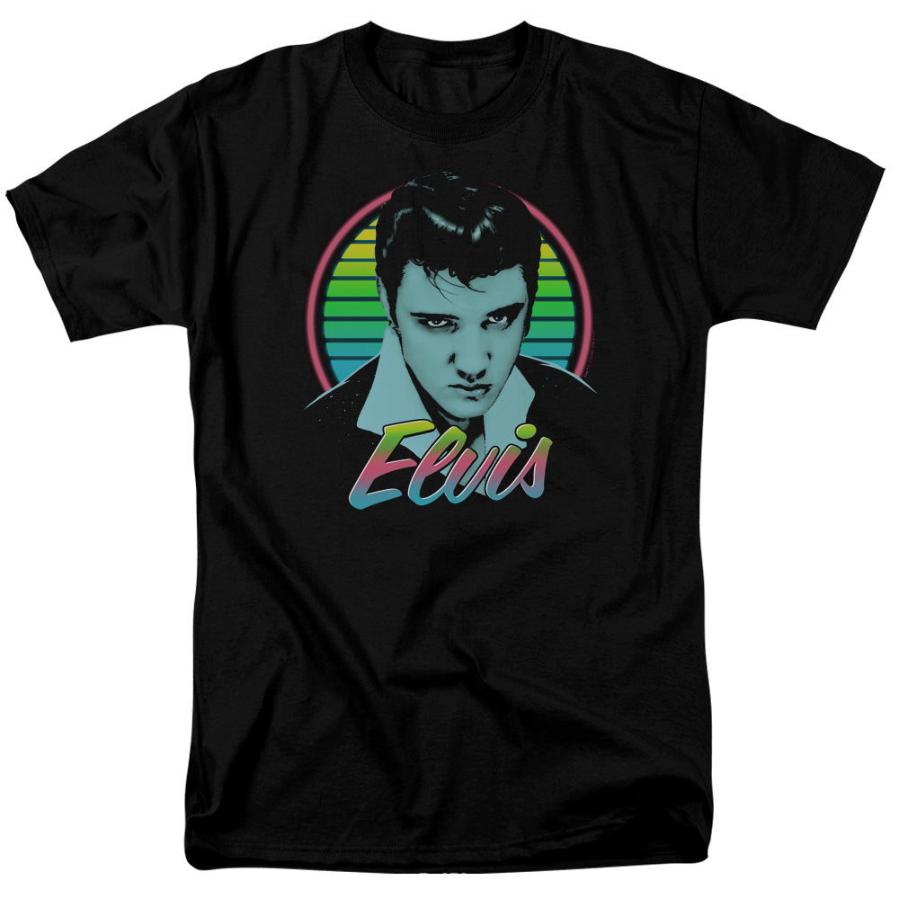 Elvis Presley Neon King Mens T Shirt Black Officially Licensed