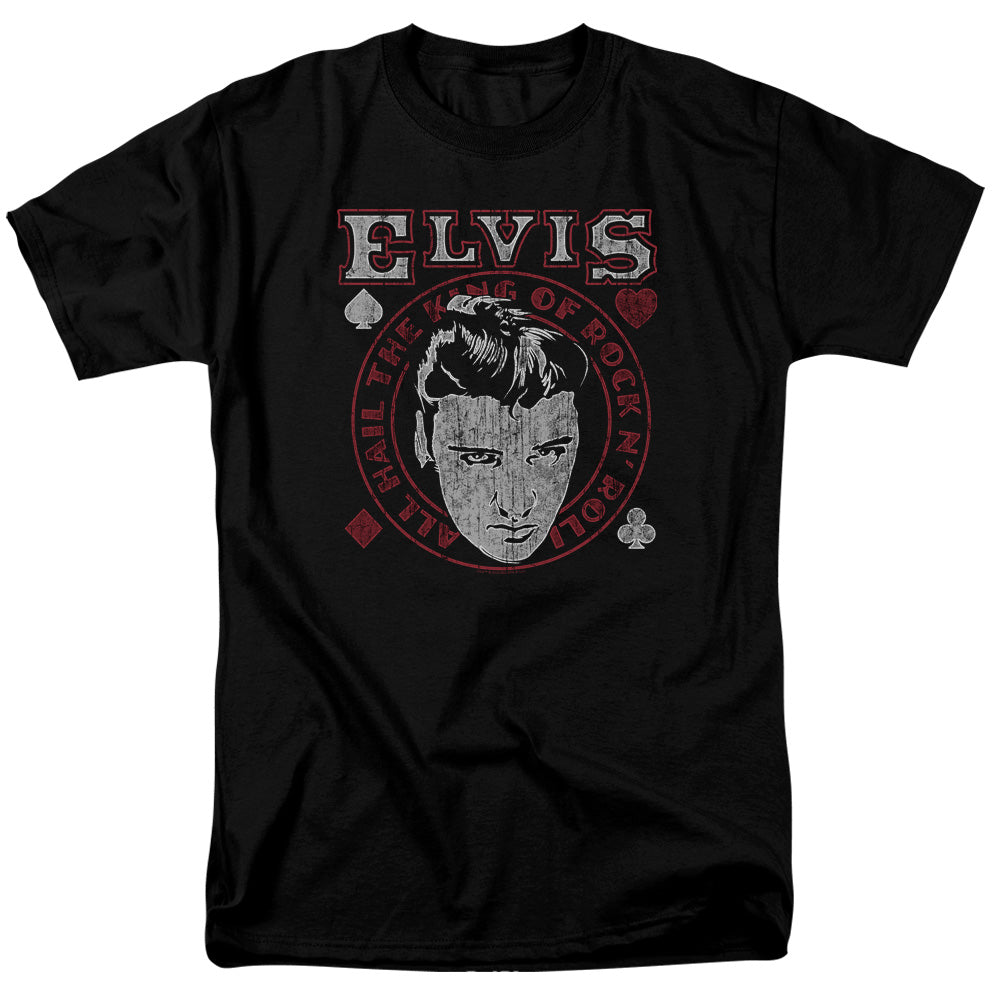 Elvis Presley Hail The King Mens T Shirt Black Officially Licensed