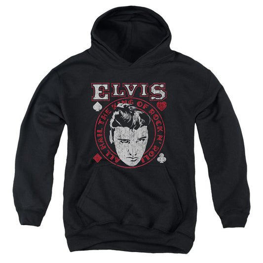 Elvis Presley Hail the King Kids Youth Hoodie Black Officially Licensed