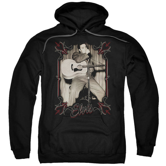 Elvis Presley Elvis Pinstripes Mens Hoodie Black Officially Licensed