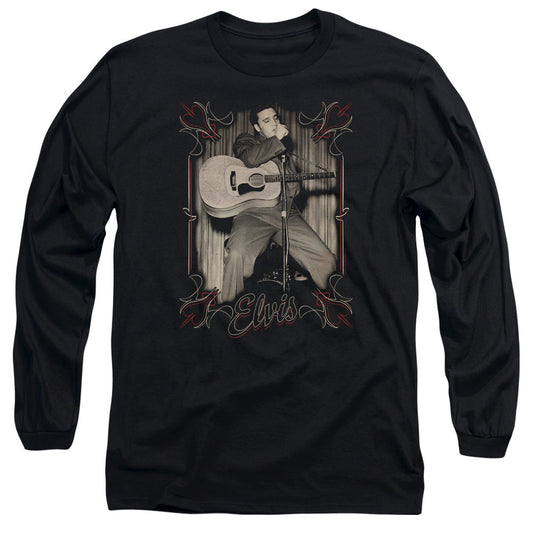 Elvis Presley Elvis Pinstripes Mens Long Sleeve Shirt Black Officially Licensed Officially Licensed