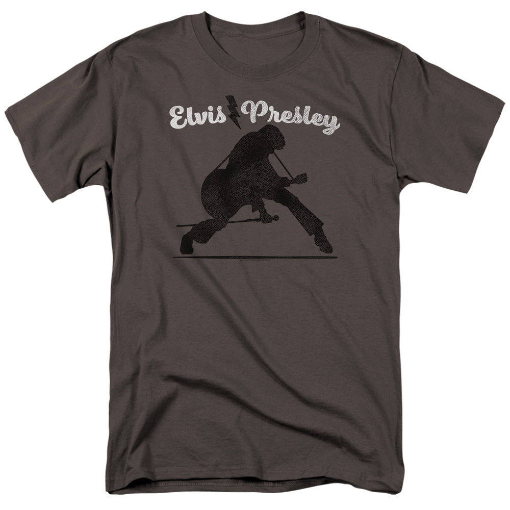 Elvis Presley Overprint Mens T Shirt Charcoal Officially Licensed