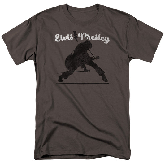 Elvis Presley Overprint Mens T Shirt Charcoal Officially Licensed