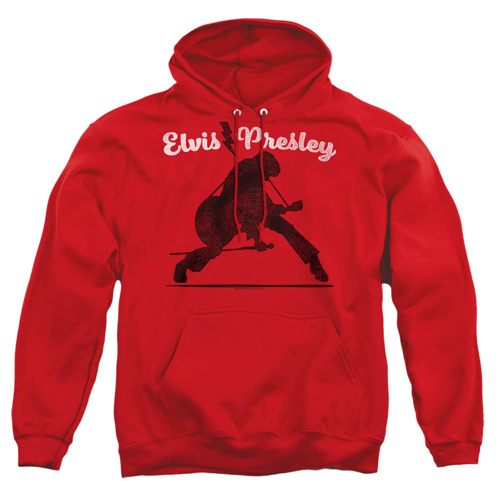 Elvis Presley Overprint Mens Hoodie Red Officially Licensed