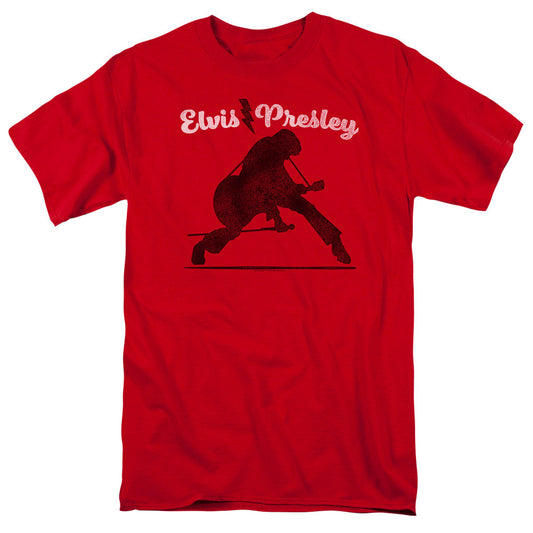 Elvis Presley Overprint Mens T Shirt Red Officially Licensed