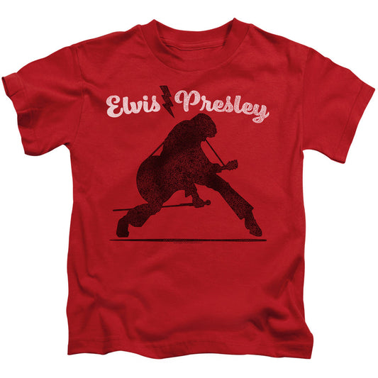 Elvis Presley Overprint Juvenile Kids Youth T Shirt Red Officially Licensed