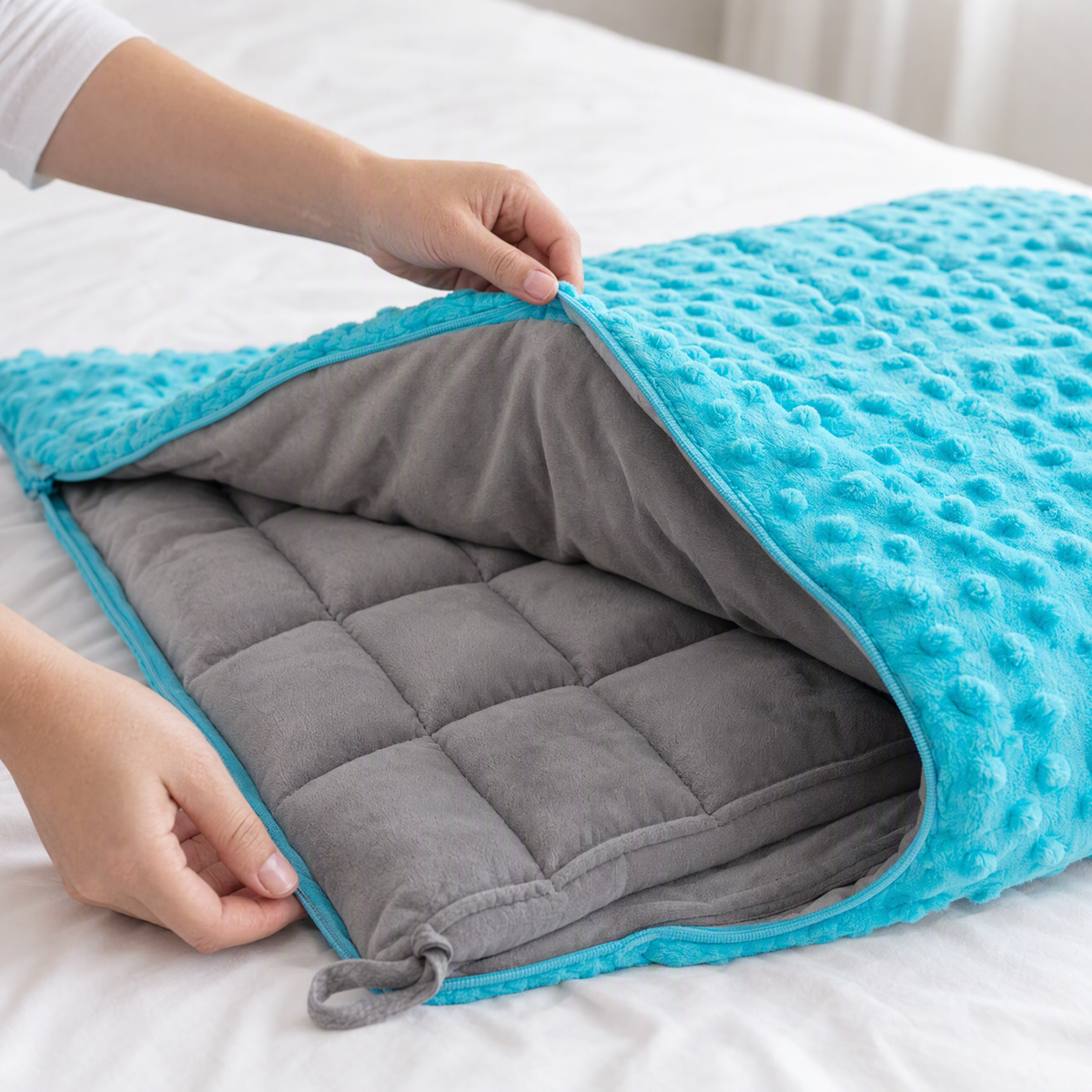 Kids Weighted Blanket with Removable Minky Cover