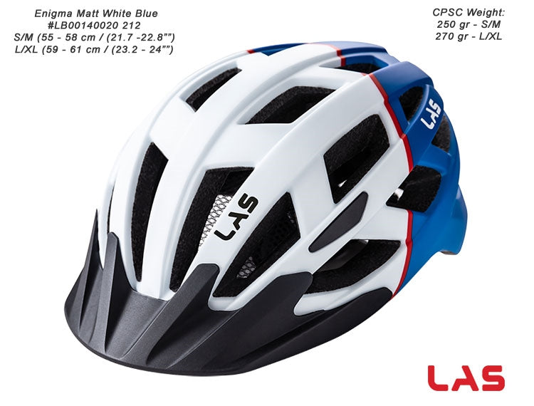 LAS Enigma Cycling Helmet - White/Blue