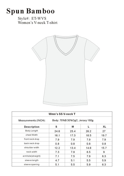 Clearance Women's Bamboo V-Neck Cap Sleeve T-Shirt