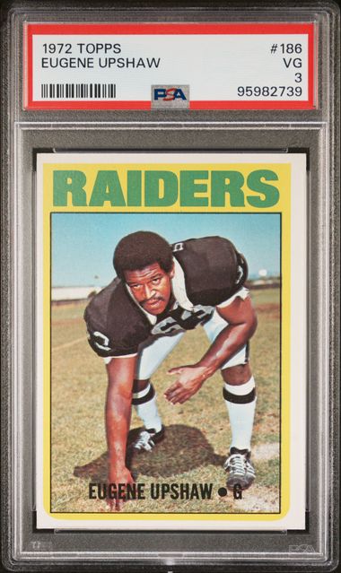 Graded 1972 Topps Eugene Gene Upshaw #186 Football Card PSA 3 Very Good