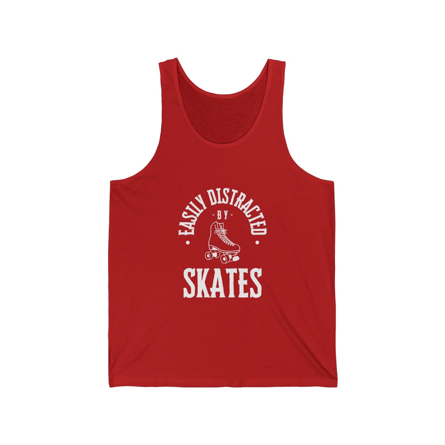 Easily Distracted by Skates Unisex Tank