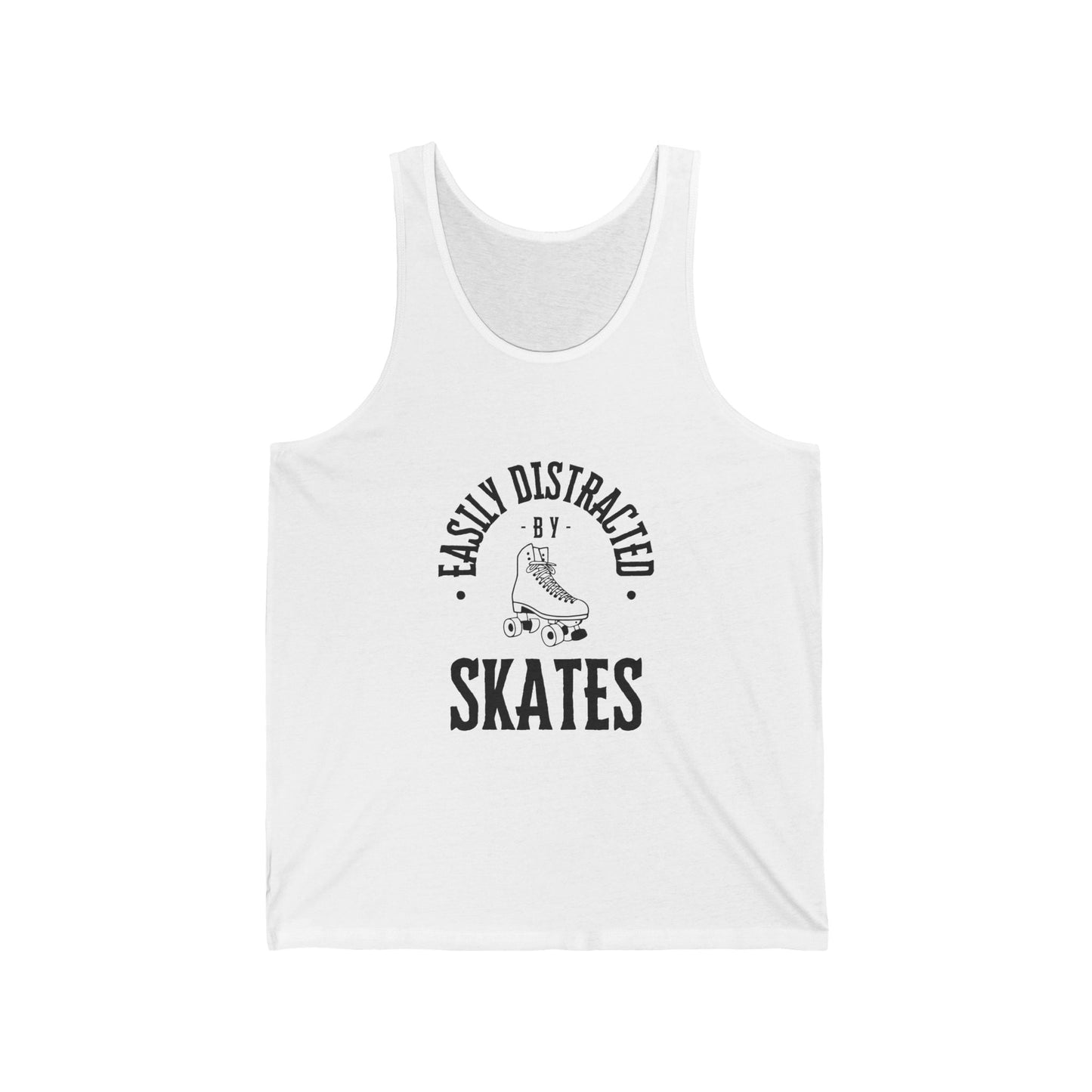 Easily Distracted by Skates Unisex Tank