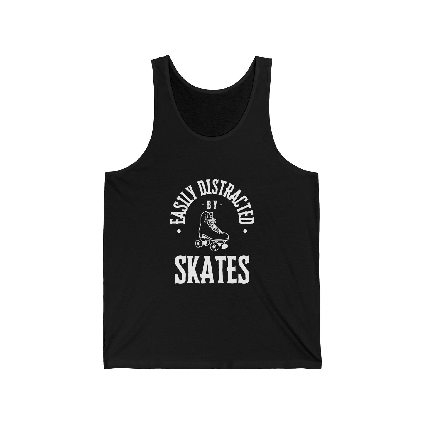 Easily Distracted by Skates Unisex Tank