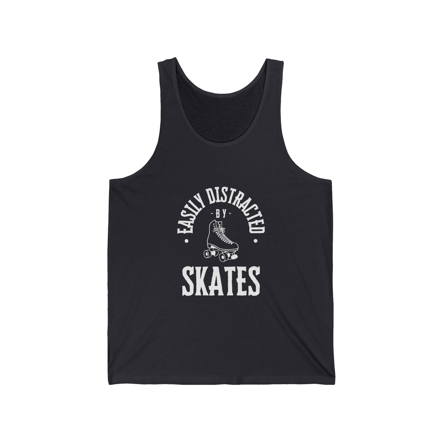 Easily Distracted by Skates Unisex Tank