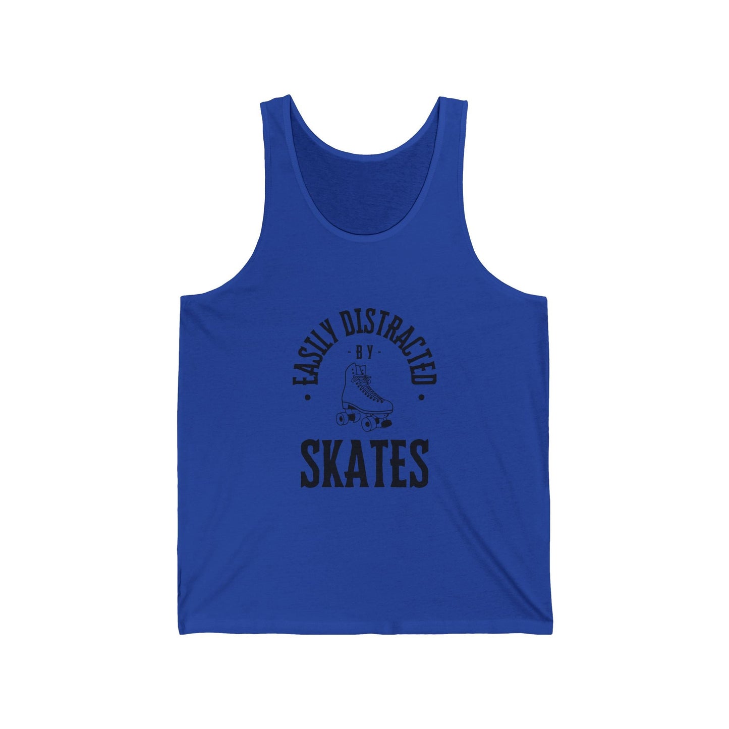 Easily Distracted by Skates Unisex Tank