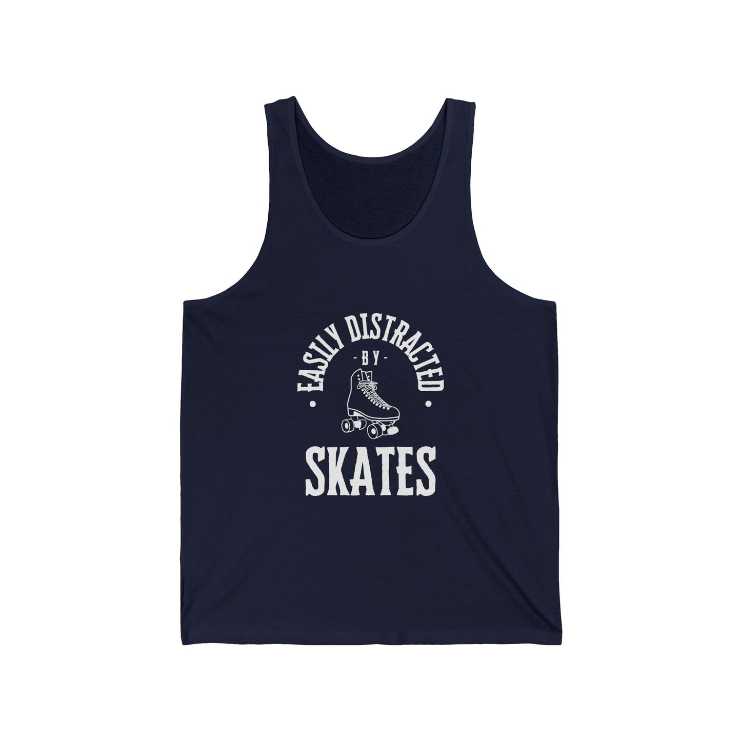 Easily Distracted by Skates Unisex Tank