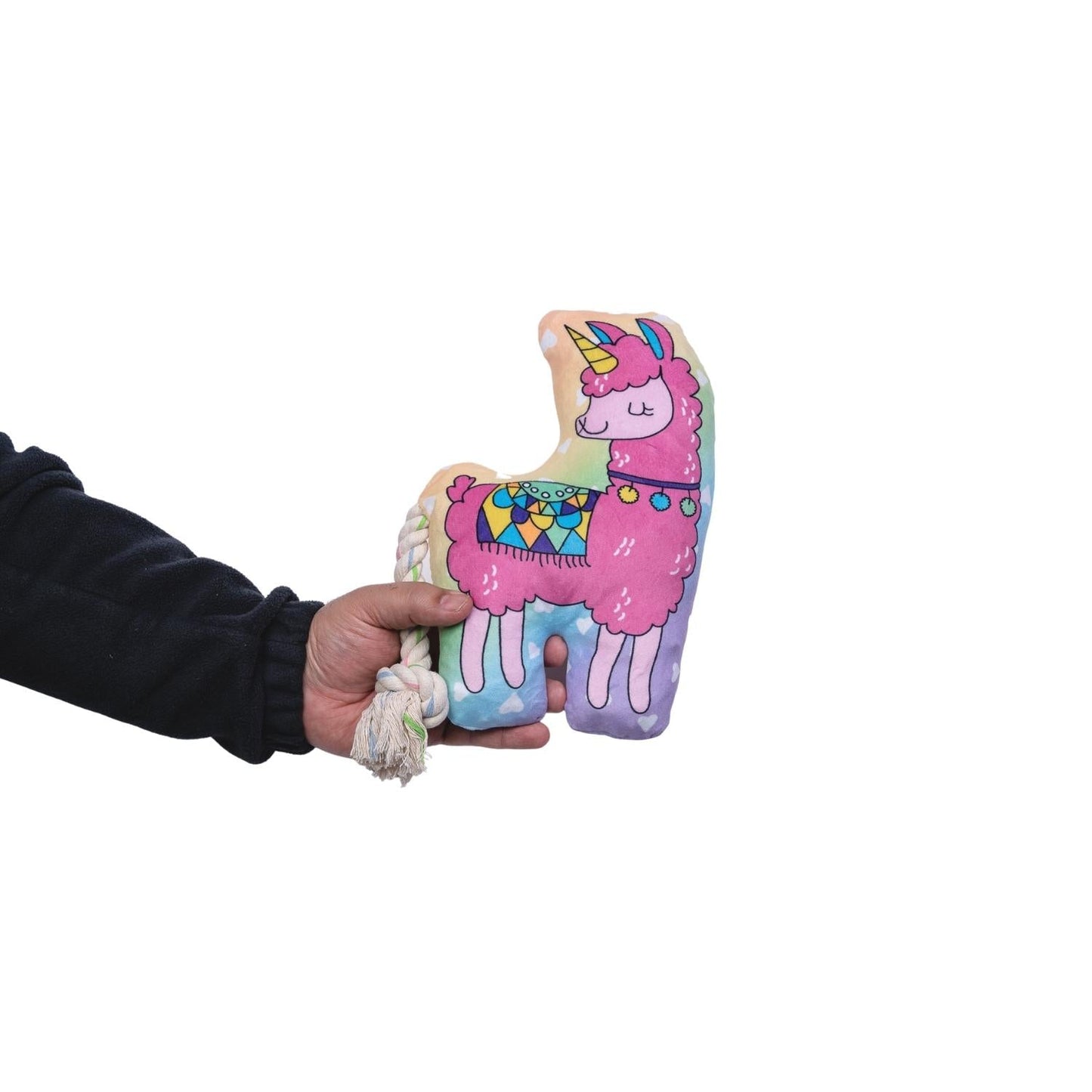 Magical Llama Plush Dog Toy – with Squeaker & Crinkle Paper for Fun Play