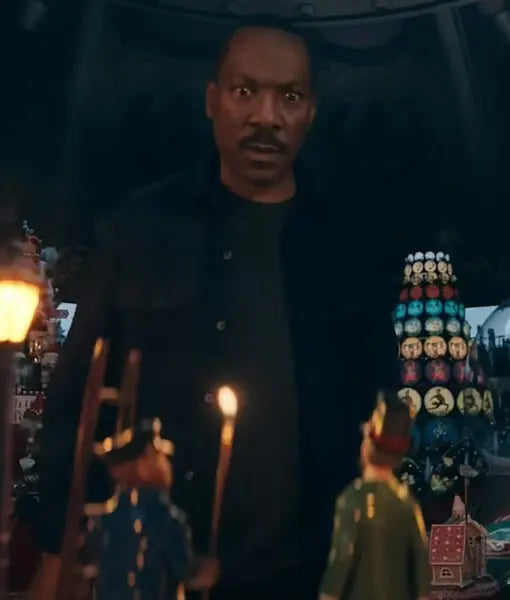 Eddie Murphy Candy Cane Lane Black Peacoat