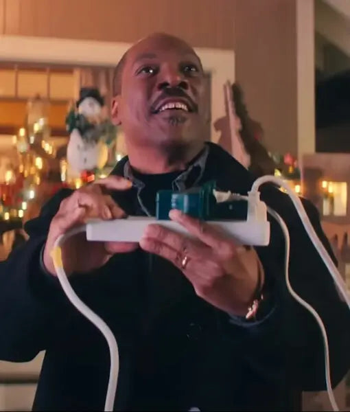 Eddie Murphy Candy Cane Lane Black Peacoat