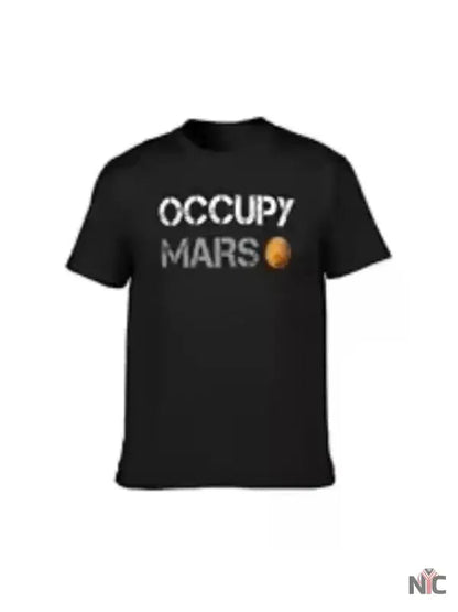 Elon Musk Occupy Mars Black T-Shirt