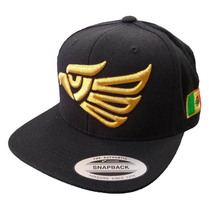 Embroidered Eagle and flag Mexico SLIM LOGO SnapBack hat