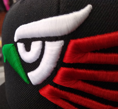 Embroidered Eagle and flag Mexico SLIM LOGO SnapBack hat