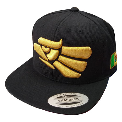 Embroidered Eagle and flag Mexico WIDE logo SnapBack hat