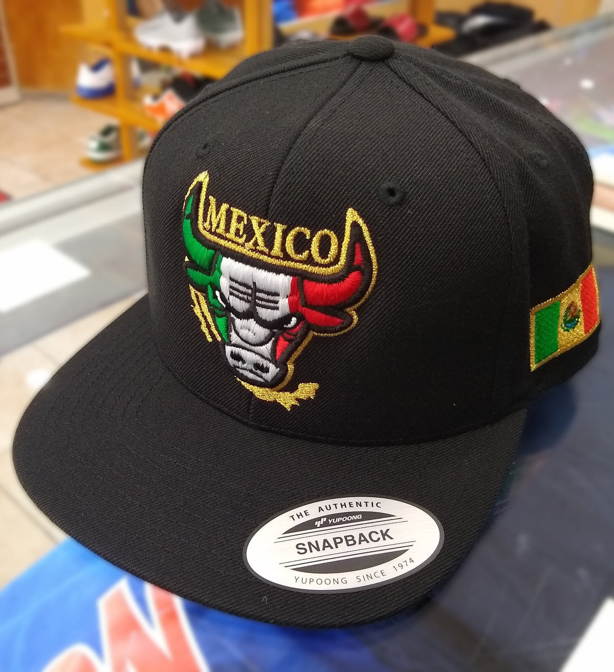 Embroidered SnapBack Mexican Bull Logo Hat