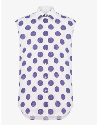 Emily In Paris S05 Lily Collins Polka Dots Top