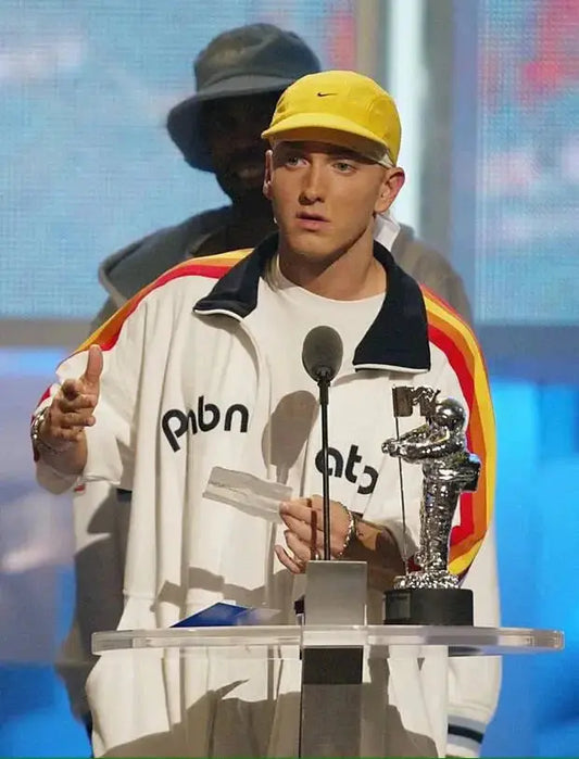 Eminem PnB Nation White Wool Jacket