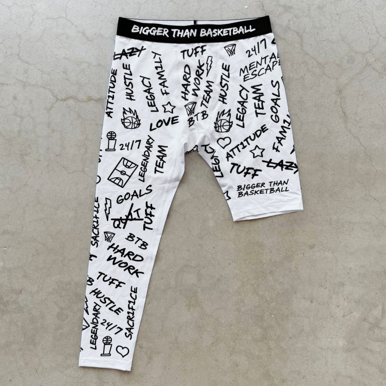 Emotions - Single-Leg Performance Tights - Right - White